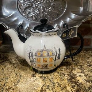 Potter’s Studio spooky night double sided teapot - Brand new!  HTF